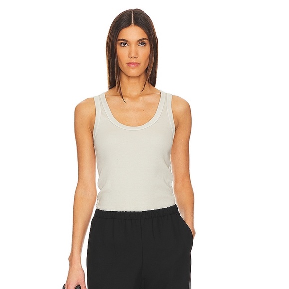Enza costa ribbed tank top size medium color mist - Picture 4 of 4